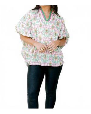 Layerz Clothing Tori Short Sleeve Top - Multicolor