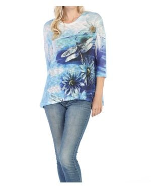 Jess & Jane Butterfly Top - Blue