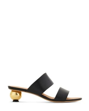 Ferragamo Sculptural Goat Leather Sandals - White