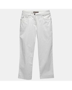 Roberto Cavalli Cotton Capri Pants - Gray