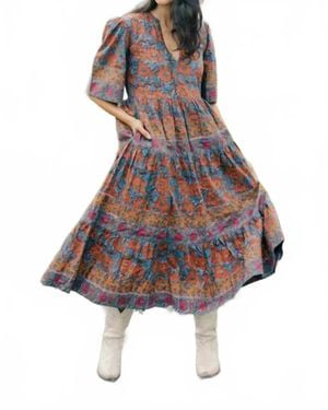 Victoria Dunn Serena Midi Dress - Multicolor