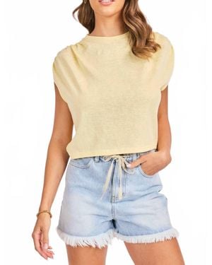 Sadie & Sage Warmth Gathered Top - Blue