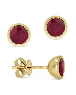 SSELECTS 6.5 16.9 Mm 1.76Ct Created Ruby Stud Earrings - Purple