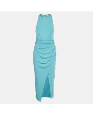 Self-Portrait Jersey Halter Midi Dress - Blue