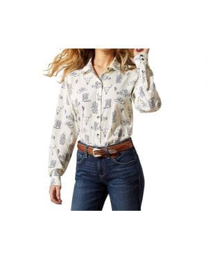 Ariat Homestyle Deserted Print Button Shirt - White