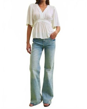 Be Cool Kim Bell Sleeve Top - Blue
