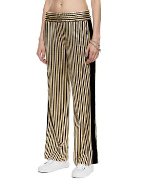 ON THIS DAY Wide Leg Track Pants - Metallic