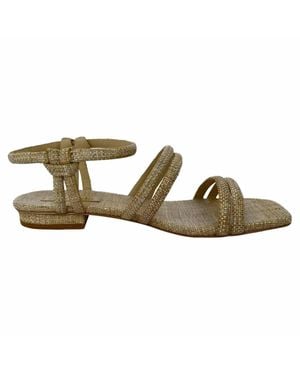 Cult Gaia Ankle Strap Flat Sandals - Metallic