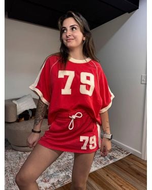 Eesome Bella Gameday Boxy Tee - Red