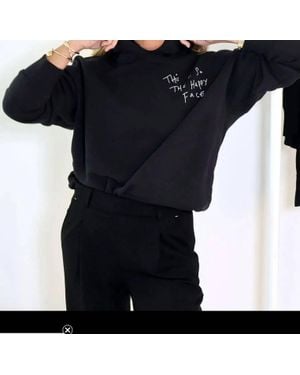 Kerri Rosenthal Boyfriend This Is So The Happy Face Hoodie - Black