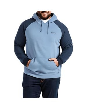Columbia Big & Tall Colorblock Cotton Hoodie - Blue