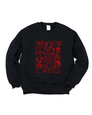 Simply Sage Market Christmas Chalk Icons - Black