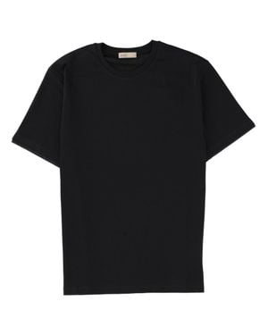 Herno Crew Neck Relaxed Fit Cotton T-Shirt - Black