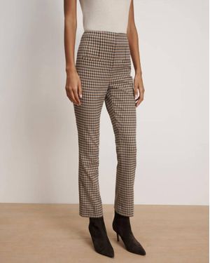 Veronica Beard Kean Slim Leg Pant With Welt Pockets - Natural