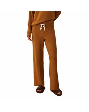 Monrow Supersoft Fleece Vintage Sweatpants - Brown