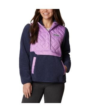Columbia Street View Fleece Hooded Pullover - Purple