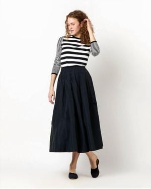 ANN MASHBURN Carla Midi Skirt - Blue