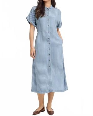 B.Young Daydream Dialogue Midi Dress - Blue