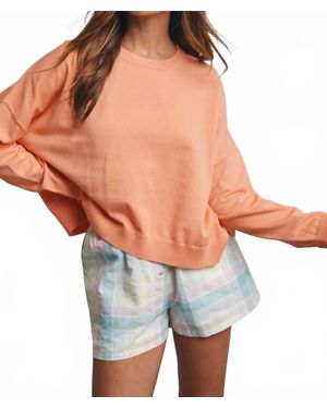 Wishlist Basic Drop Long Sleeve Sweater - Blue