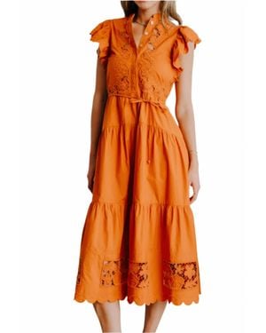 LOVE THE LABEL Romy Midi Dress - Orange