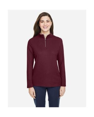 CORE365 Fusion Chromasoft Pique Quarter-Zip Pullover - Purple