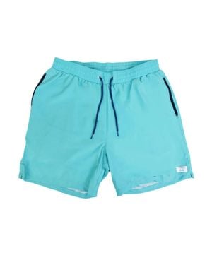 Bald Head Blues Solid Aruba Swim Trunks - Blue