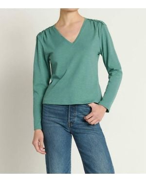 Nation Ltd Remi V Neck Top - Blue
