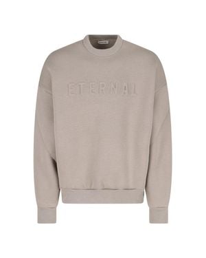 Fear Of God Relaxed Fit Sweatshirt With Embossed Detail - Gray