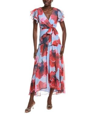 Hutch Zola Maxi Wrap Dress - Red