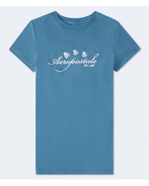Aéropostale Butterflies Graphic Tee - Blue