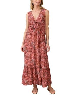 Faherty Eden Dress - Red