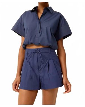 Marie Oliver Lander Pleated Shorts - Blue