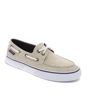 Dockers Rowe Canvas Casual Lace Up Boat Shoe - White