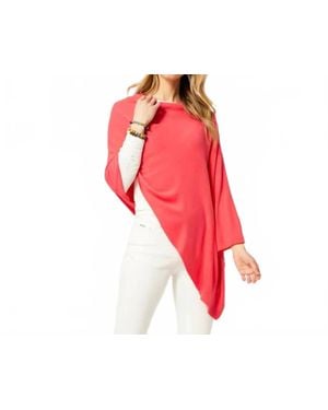 Coco + Carmen Lightweight Versatile Poncho - Red