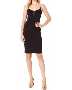 Bebe Crepe Sheath Dress - Black
