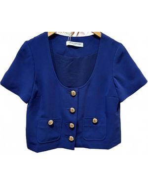 Amanda Uprichard Noho Cropped Top - Blue