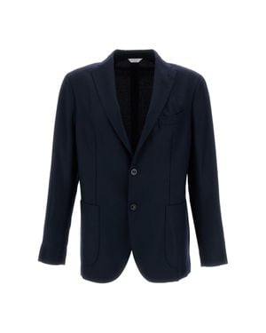 Boglioli Lightweight Wool Single-Breasted Blazer - Blue