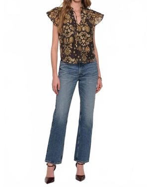 Heartloom Wiley Flutter Sleeve Top - Blue