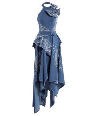 オールインワン・サロペット Saiid Kobeisy Denim Dress With Floral Embroidery Saiid Kobeisy Denim Dress With Floral Embroidery | ModeSens