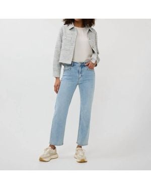EsQualo Tweed Crop Jacket - Blue