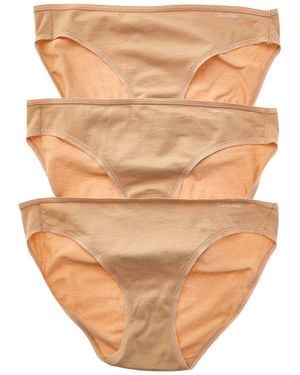 Calvin Klein 3Pk Form Bikini - Natural