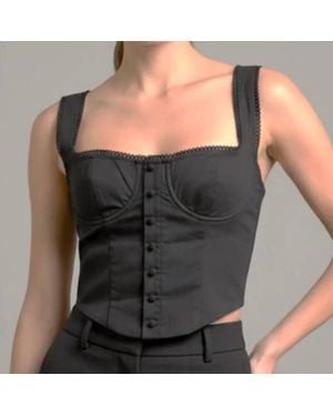 Rumored Antoinette Cropped Tank Top - Black