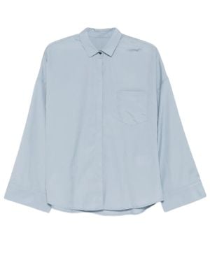 Nine:inthe:morning Heavenly Light Classic Collar Cotton Shirt - Blue