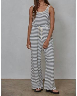 By Together Marcie Striped Jumpsuit - Gray
