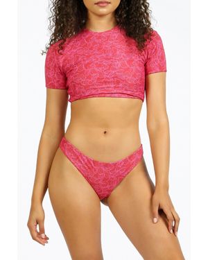 NIRVANIC Malibu Crop Bikini Top - Pink
