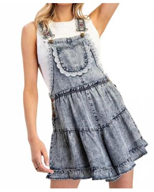 Eesome Lace Detailed Sleeveless Romper - Gray