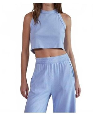 By Together High Neck Tank Top - Blue