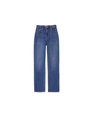 Abercrombie & Fitch Ultra Jeans High-Rise Straight Leg 90S Erk998 - Blue