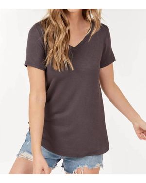 shop basic Classic V Neck Tee - Gray