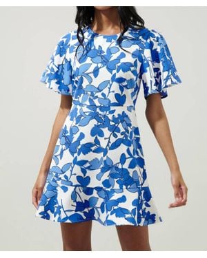 Sugarlips Kohl Flouncy Mini Dress - Blue